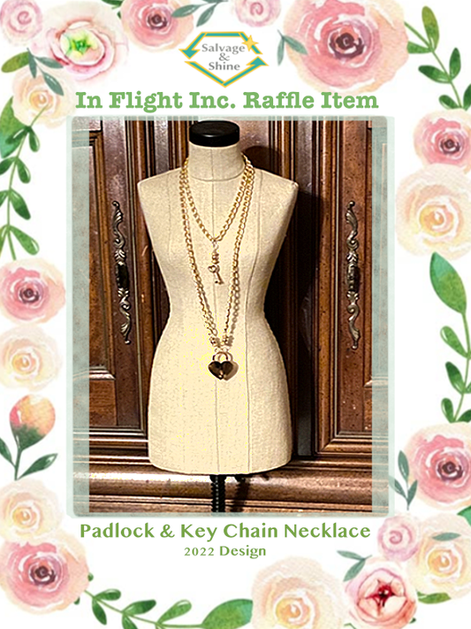 Heart-Shaped Padlock & Key Chain Necklace Product Information