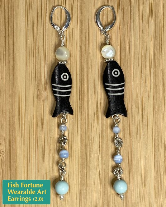 Fish Fortune Wearable Art Earrings