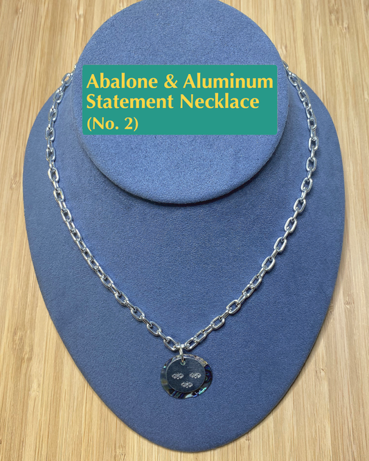 Abalone & Aluminum Statement Necklace No. 2