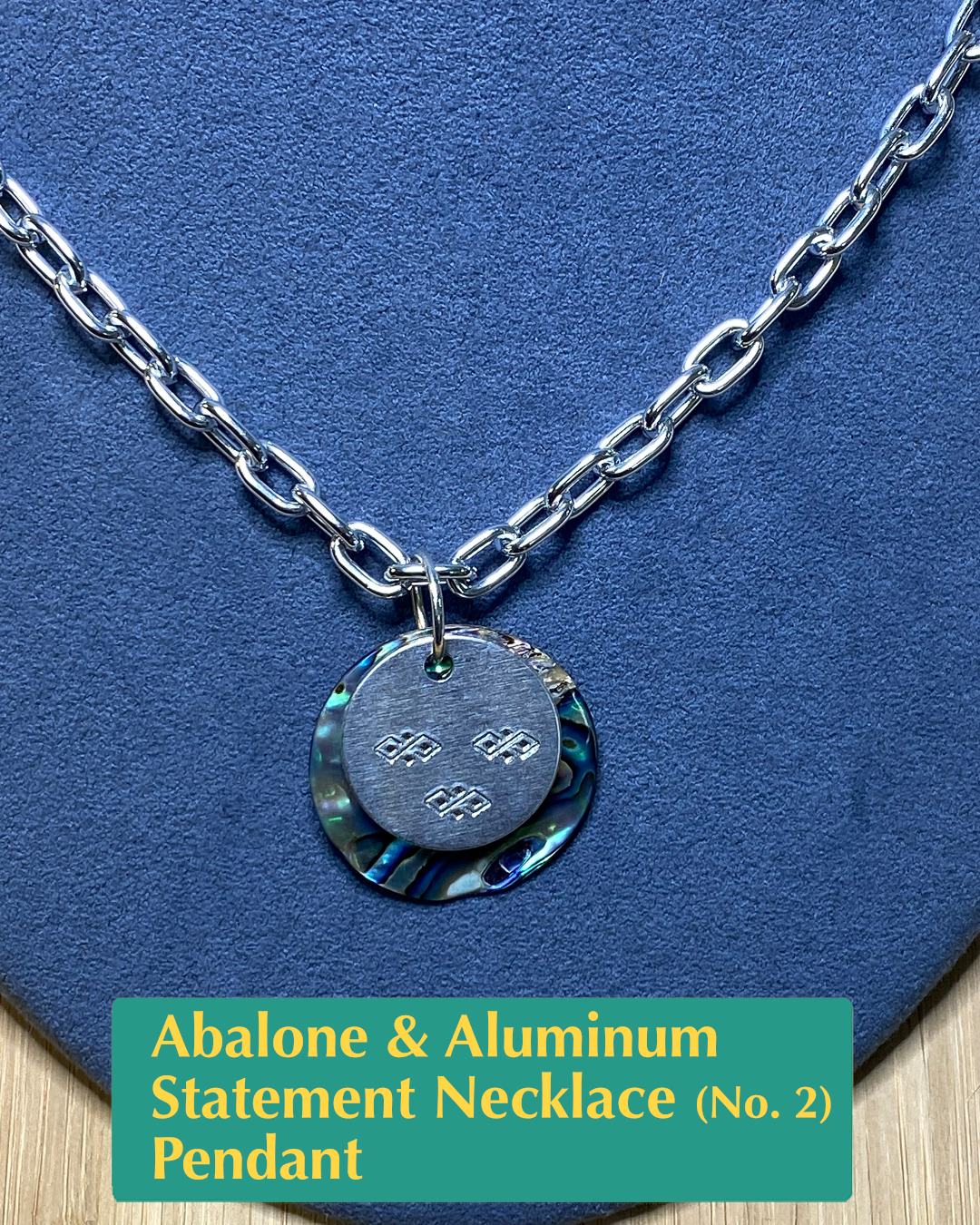 Abalone & Aluminum Statement Necklace No. 2