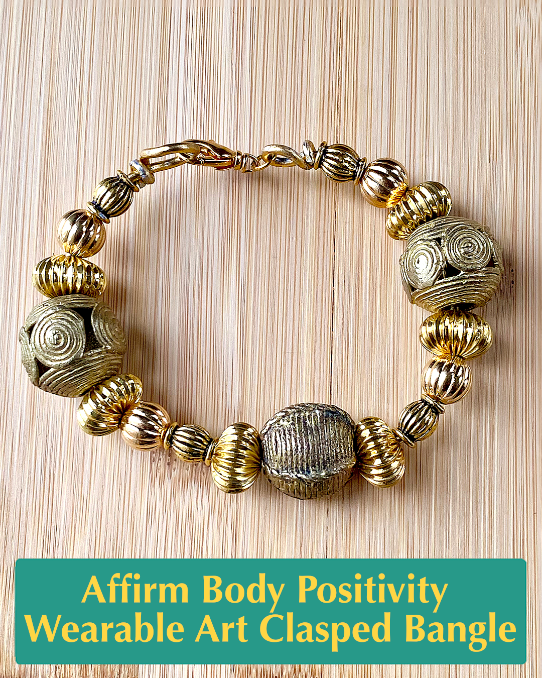 Affirm Body Positivity Wearable Art Clasped Bracelet