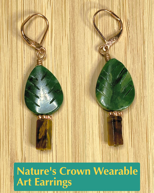 Nature's Crown Wearable Art Earrings