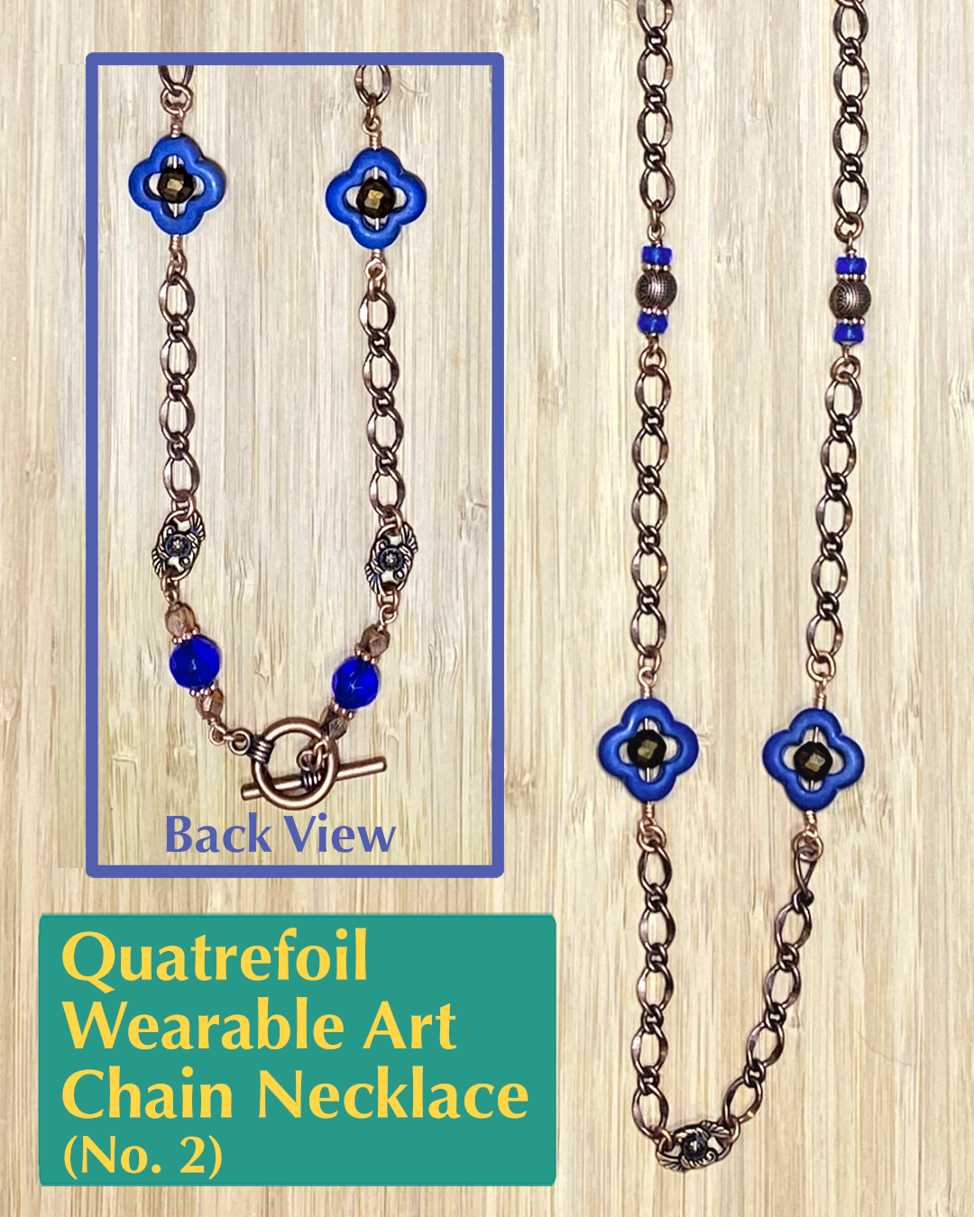 Quatrefoil Wearable Art Chain Necklace No. 2