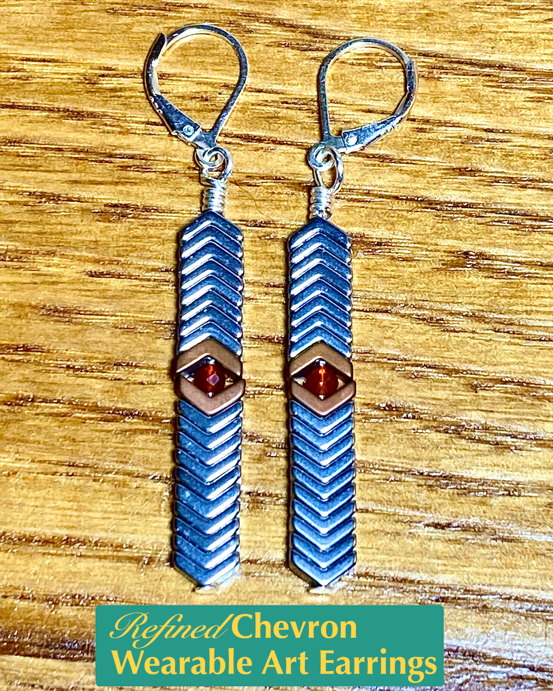 Refined Chevron Wearable Art Earrings