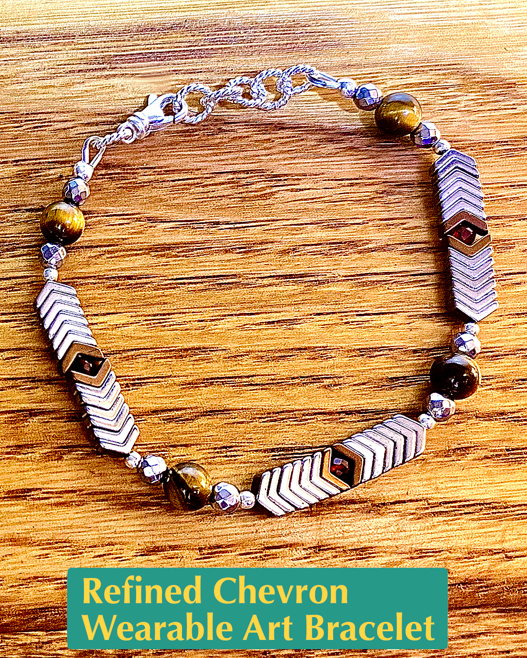 Refined Chevron Wearable Art Bracelet