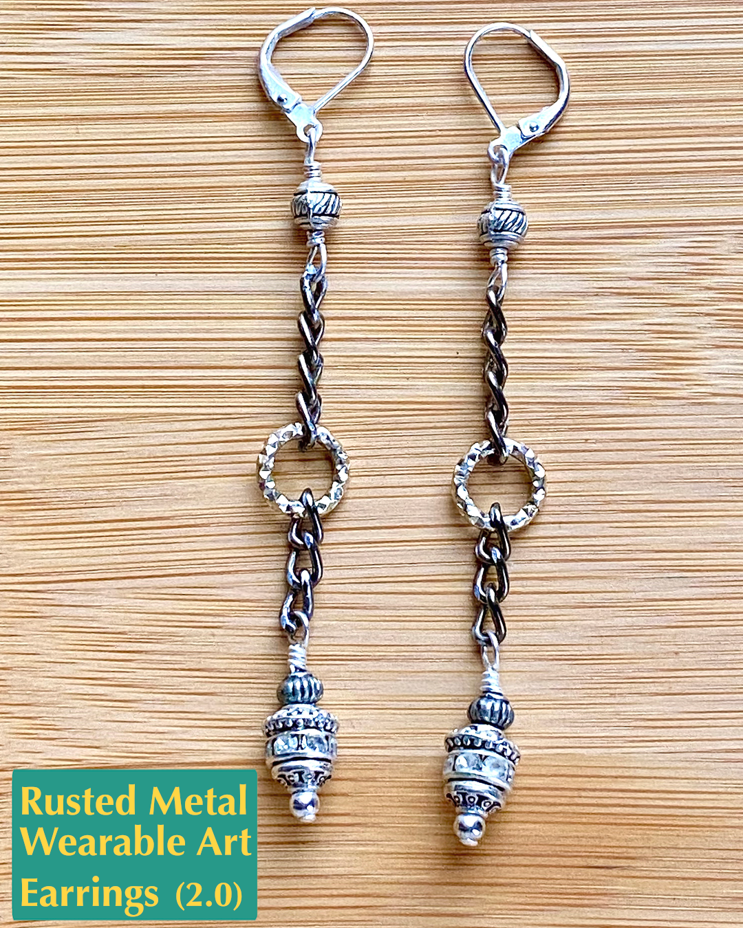 Rusted Metal Wearable Art Earrings (Available in 1.0 and 2.0)